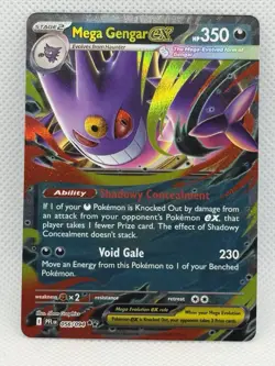 Pokemon Mega Gengar EX Phantasmal Flames Double Rare 056/094 350 HP Holo English - Image 1