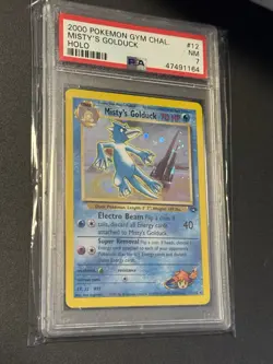 2000 Pokemon Gym Challenge Misty’s Golduck Holo PSA 7 NM - Image 1