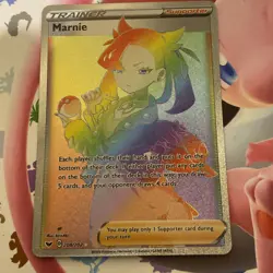 Pokemon SWORD AND & SHIELD - MARNIE SECRET RARE TRAINER 208/202 - NM/M! - Image 1