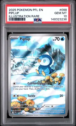 PSA 10 PIPLUP 098/094 ILLUSTRATION RARE PHANTASMAL FLAMES POKEMON 😍 - Image 1