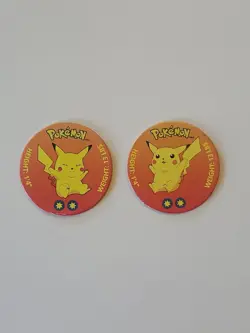 Pikachu 1998 Pokemon Pog Cardboard Coin #25 Lot Of 2 - Image 1