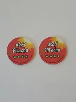 Pikachu 1998 Pokemon Pog Cardboard Coin #25 Lot Of 2 - Image 2