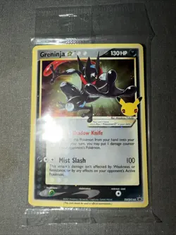 NM/M Pokemon TCG Greninja Gold Star SWSH144 Celebrations Black Star SEALED PROMO - Image 1
