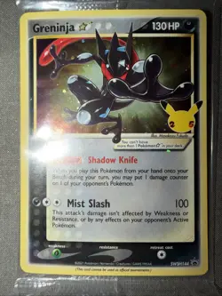 NM/M Pokemon TCG Greninja Gold Star SWSH144 Celebrations Black Star SEALED PROMO - Image 3