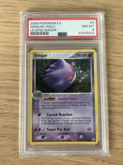 PSA 8 NM-MT 2006 Pokemon Gengar EX Legend Maker Holo Rare 5/92 - Image 1