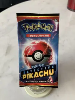 POKEMON TCG DETECTIVE PIKACHU SEALED BOOSTER PACK 4 CARDS - Image 1