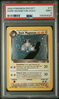 2000 Pokemon Rocket #11 Dark Magneton-Holo PSA 9 - Image 1