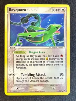 Rayquaza 22/107 2005 EX Deoxys Pokemon Card TCG Nintendo Non Holo Rare - VLP - Image 1
