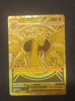 Mega Charizard X ex Gold Hyper Rare 130/094 Pokemon Phantasmal Flames English - Image 1