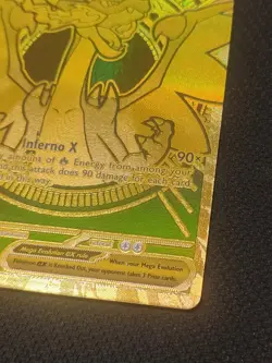 Mega Charizard X ex Gold Hyper Rare 130/094 Pokemon Phantasmal Flames English - Image 3