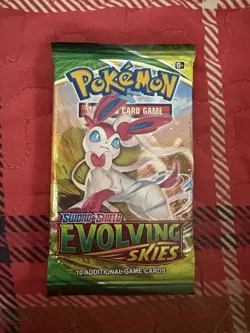 Pokemon TCG Sword & Shield Evolving Skies Booster Pack - New and Factory Sealed - Image 1