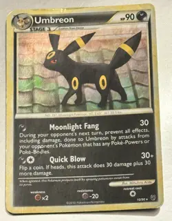 Pokemon Umbreon TCG Undaunted Holo Card 10/90 Cracked Ice LP - Image 1