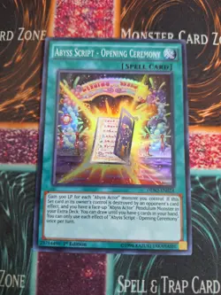 Yu-Gi-Oh! Abyss Script - Opening Ceremony DESO-EN024 Super Rare 1st Edition NM - Image 1