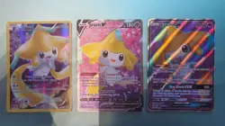 Pokemon TCG Jirachi XY112 Promo Jirachi v 170 Jirachi GX 79a Holo Rare 3 Cards - Image 1
