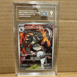 2025 POKEMON DRI ILLUSTRATION RARE #191 TEAM ROCKET'S HOUNDOOM TAG 9 - Image 1