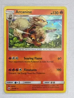 Arcanine 22/149 Holo Rare Sun & Moon Pokemon Lightly Played - Image 1
