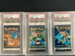 SEALED PSA 10 Pokemon Base Set Booster Pack ART-SET “THICK FONT” - Image 1
