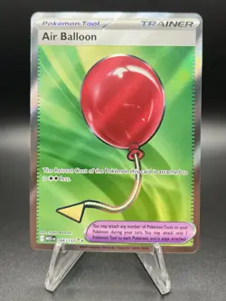 Pokemon TCG Trainer Air Balloon 166/132 Full Art Ultra Rare Holo Mega Evolution - Image 1