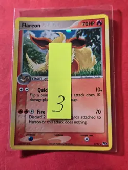 2006 Pokemon Organized Play Series 3 #2B Flareon, HOLO, Rare, cd3 - Image 3