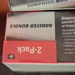 Pokemon Scarlet & Violet Prismatic Evolutions Surprise Box Eevee Promo 4 Packs - Image 3