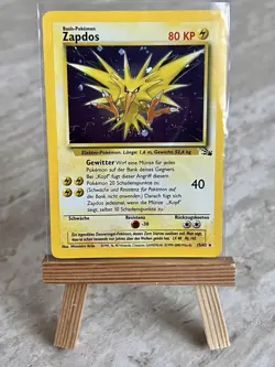 Pokemon TCG Zapdos 15/62 Fossil Unlimited Holo Rare (German) - HP - Image 1