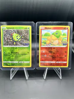 Pokemon Go (Peelable Ditto) Spinarak 006 & Numel 013 - Mint Unpeeled - Image 1