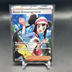 Pokemon TCG Rosa's Encouragement 114/088 Perfect Order Prerelease Full Art NM - Image 1