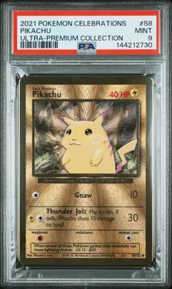 2021 POKEMON CELEBRATIONS ULTRA-PREM COLL #58 PIKACHU PSA 9 - Image 1