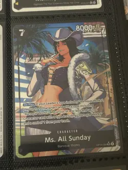 One Piece CCG Bandai Ms. All Sunday OP14-084 Baroque Works Character 8000 Power - Image 1
