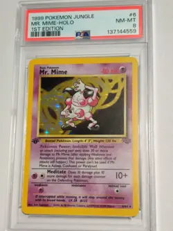 Mr Mime 1st Edition Holo Jungle Pokemon TCG Card 6/64 NM Condition - Image 1