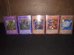 Vintage Yu-Gi-Oh Tcg Card Lot Of 5 Holo Limited Edition Cards! - Image 1