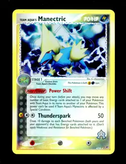 2004 Pokemon MANECTRIC Ex Team Magma vs Aqua REVERSE HOLO Foil Rare Card 4/95 NM - Image 2