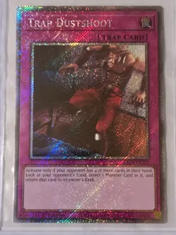 Yu-Gi-Oh RA04-EN121 Trap Dustshoot - Platinum Secret Rare Card- MINT! SALE! - Image 1