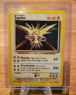 Pokemon TCG Zapdos Base SetU Holo Unlimited Rare Card 16/102 - Image 1