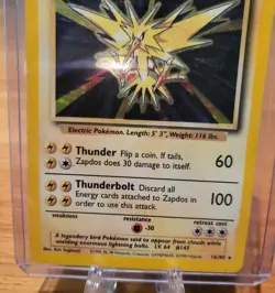 Pokemon TCG Zapdos Base SetU Holo Unlimited Rare Card 16/102 - Image 5