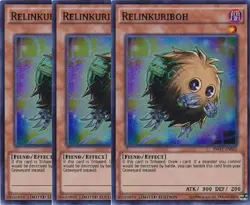 Yugioh - Relinkuriboh x 3 Limited Edition Super Rare NM - Free Holographic Card - Image 1