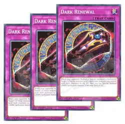 Yugioh - Dark Renewal x 3 - 1st Edition LP - Plus Free Holo Card - Image 1