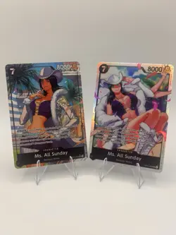One Piece Card Game OP14 Regular Holo Lot Ms. All Sunday 2 Cards English - Image 1