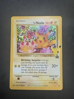 Pokemon Pikachu TCG Birthday Celebrations Classic Collection Holo Card 24/53 - Image 1