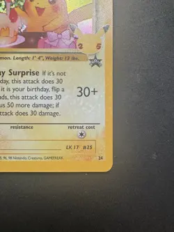 Pokemon Pikachu TCG Birthday Celebrations Classic Collection Holo Card 24/53 - Image 5