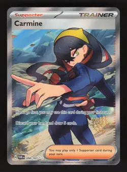 Carmine 204/167 Pokemon Twilight Masquerade Holo Full Art Card - Image 1