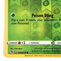 Spinarak 006/078 (Peelable Ditto) Pokemon TCG - Pokemon GO NM Reverse Holo Card - Image 5
