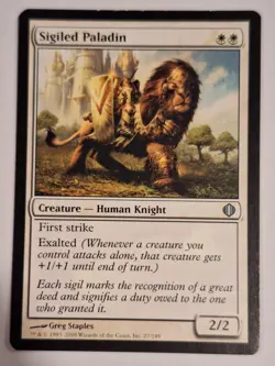 Sigiled Paladin - Shards of Alara - Magic the Gathering MTG Nice! - Image 1