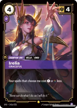 Irelia - Graceful (Alternate Art) [SFD - 141a/221] - NM [Foil] TCG Riftbound - Image 1