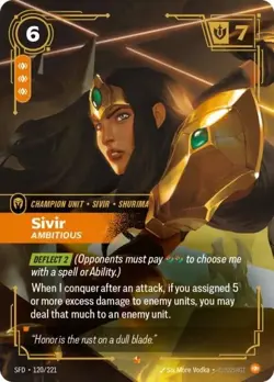 Sivir - Ambitious [SFD - 120/221] - NM [Foil] TCG Riftbound - Image 1