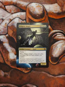 Magic the Gathering Filigree Angel Hand Painted Unique Custom MTG Alter - Image 1