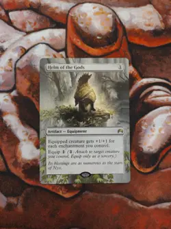Magic the Gathering Helm of the Gods #1 Hand Painted Unique Custom MTG Alter - Image 1