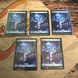 MTG TMNT Island Lot Of 5 Full Art #0192 Turtle Shadows! - Image 1