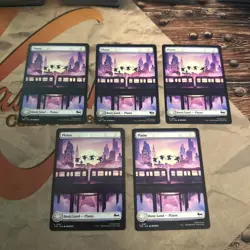 MTG TMNT Plains Lot Of 5! #0191 Full Art Land! - Image 1