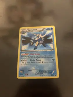Pokemon TCG Samurott Card Stage 2 Water Type BW22 - Image 1